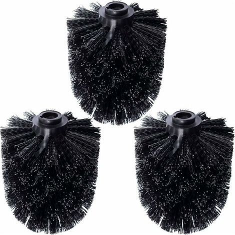 3-Pack WC Remplacement tête de Brosse Brosse Noire Remplacement Brosse Noire Remplacement tête de Brosse Noire Remplacement Individuel Brosse Noire Brosse WC Remplacement Brosse WC (1/4)