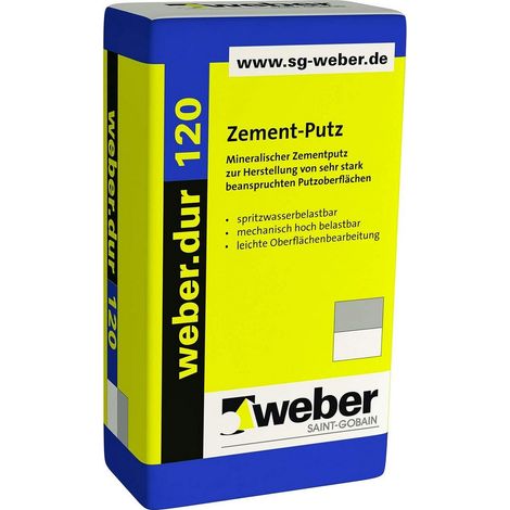 weber.dur 120 mineralischer Zement-Putz, 30 Kg (1/2)