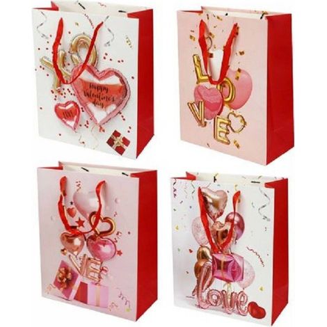 Set 6 Sacs Cadeaux Valentine 18x23x10cm 71095 Diverses Fantaisies (1/2)