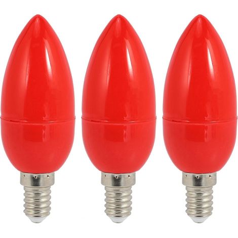 Set di 3 candele LED rosse portafortuna, lampada divina, lampadina a risparmio energetico, attacco E14 - Parfait-AquaForge (1/5)
