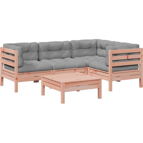 Maison Exclusive - Set Divani Giardino 5 pz Cuscini Legno Massello Abete Douglas (1/5)