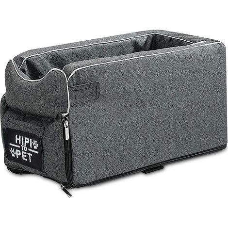 Sièges Sécurité Auto Pour Chiens & Chat Poids Inférieur À 6 Kg Sac Transport Chien Respirant Portable Mou Amovible Lavable Panier Chien Voiture Lit De Chien-Gris (1/5)