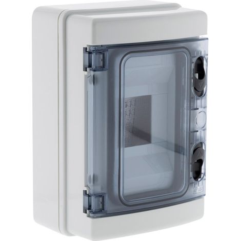Zenitech – Coffret électrique étanche IP65 4 modules – Résistant à la poussière et projections d'eau – Norme CE – Applications extérieures