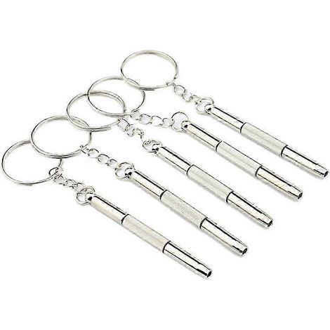 Mini tournevis 3 en 1, lunettes, lunettes optiques, lunettes portables, kit de réparation de montres, ensemble d'outils manuels 5 pièces (fdq) (1/5)