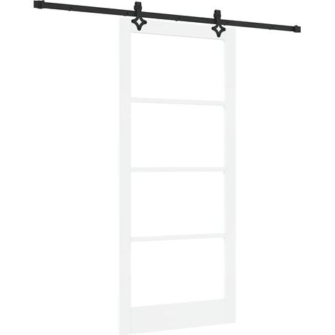 Maison Exclusive - Schiebetür Weiß 93 x 211 cm Massivholz Kiefer