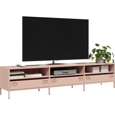 TV-Schrank Rosa 202x39x43,5 cm Kaltgewalzter Stahl