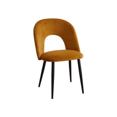 Pack de 4 sillas Nueva Teruel tela velvet en dorado. 89 cm (alto) 48 cm (ancho) 48 cm (fondo)