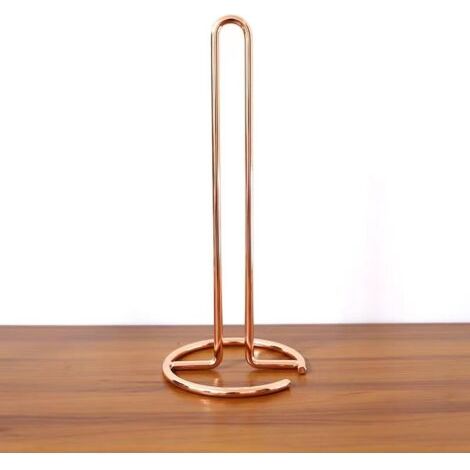 Toilettenpapierrollenhalter in Roségold, tragbarer Küchenrollenhalter aus Edelstahl, vertikaler Toilettenpapierrollenhalter aus Stahl, Papierspender