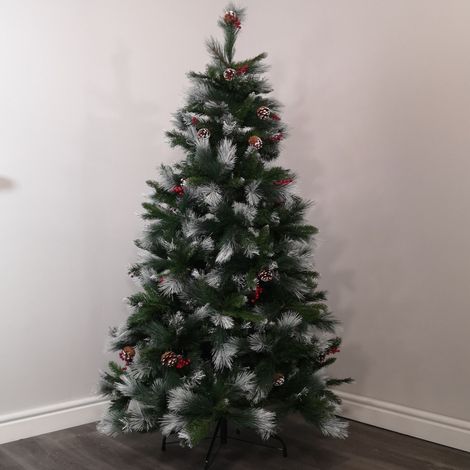 7ft (210cm) Avatika Frosted Christmas Tree With Cones 896 tips (1/5)