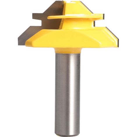 Fraise à onglet verrouillé 45° pour menuiserie, fraise pour défonceuse, mèche à tenon, mèche 1/42 1/41-3/8 1/22 queue optionnelle (1/2)