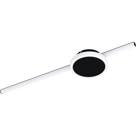Plafonnier Sarginto Noir Blanc L: 59 B: 14 h: 4.5cm 3000k (1/3)