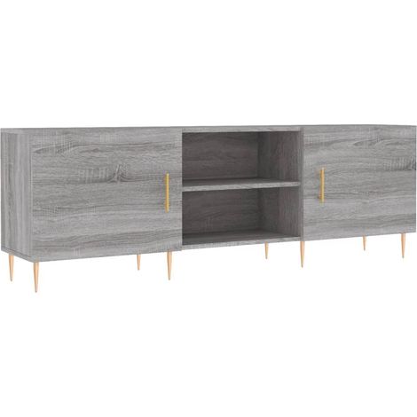 Mobile TV multimediale mensola TV credenza TV sala da pranzo soggiorno camera da letto sonoma 150 x 30 x 50 cm legno ingegnerizzato grigio 020028402