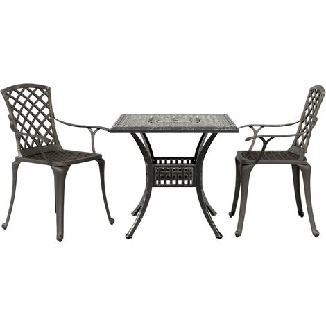 Maison Exclusive - 3-tlg. Bistro-Set Bronzen Aluminiumguss