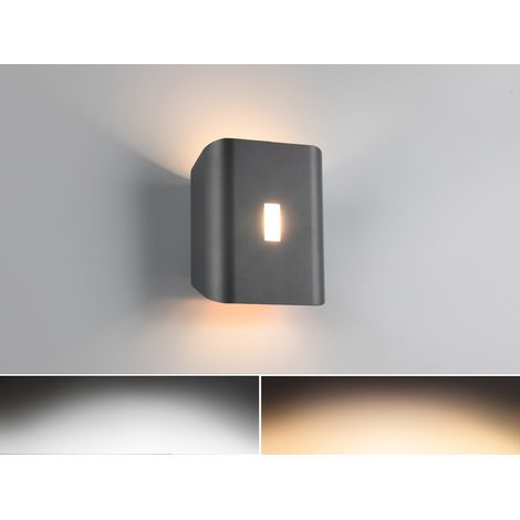 LED Außenwandleuchte SANTERNO Up and Down & Lichtfarbe einstellbar, H 20cm