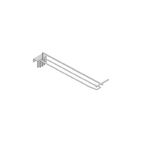 GANCIO IN FILO CROMATO DOPPIO PER BARRE UNIVERSALI CON PORTAPREZZI  ø mm.5x350 l.