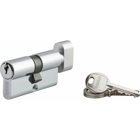 Cilindro de cerradura Ecopro con pomo niquelado - 30 x 30 - Varios - THIRARD - 00007068 (1/2)