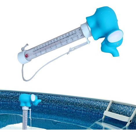 Thermomètre flottant avec corde : testeur de température de l'eau, thermomètre de bain à remous  Outil coloré de température de la piscine, moniteur de température aquatique pour spa