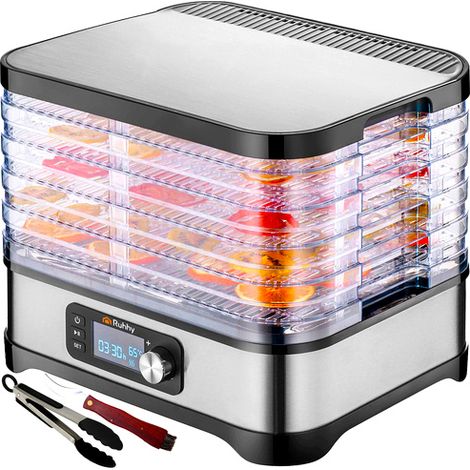 Secador de frutas, setas y verduras STILHOFF con termocirculación y temporizador INOX 25928 (1/5)