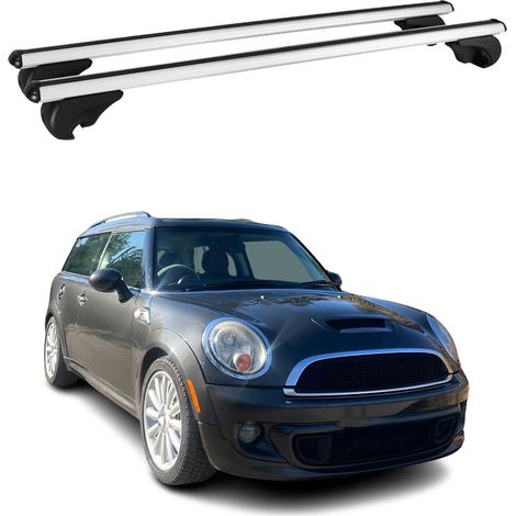 OMAC Aluminium Dachträger Querträger für Mini Clubman mk1 R55 2007-2014 – TÜV / DIN 75302:2019 – Abschließbar – Max. 75 kg – 2 Stangen Silber (1/5)