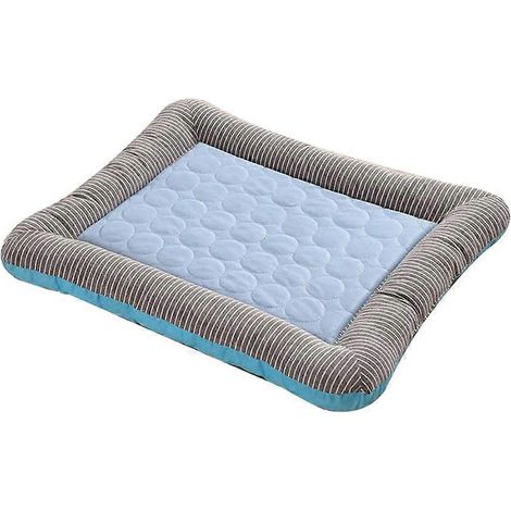 Tapis rafraîchissant pour chiens, coussin rafraîchissant pour animaux de compagnie, sans besoin de congélation ni de réfrigération - M - Bleu (1/5)