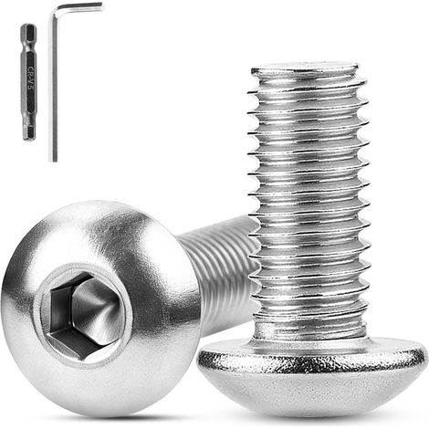 20 pezzi M8x25 mm viti a testa cilindrica con esagono incassato in acciaio inossidabile 304 per montaggio mobili e lavorazione del legno (1/5)