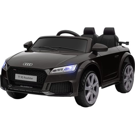 Voiture électrique enfant 12V 30W - 3 km/h max - Télécommande 2,4G - Effets sonores et lumineux - Noir