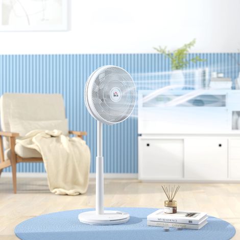 Ventilateur, climatiseur, 3 modes, affichage LED, pivotant, plastique, blanc