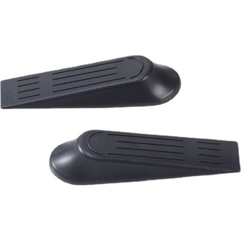 10 Pcs Cale de Porte Sol, Arrêts de Portes Sol Antidérapante Bloque Porte Sol Plastique (Noir) (1/4)