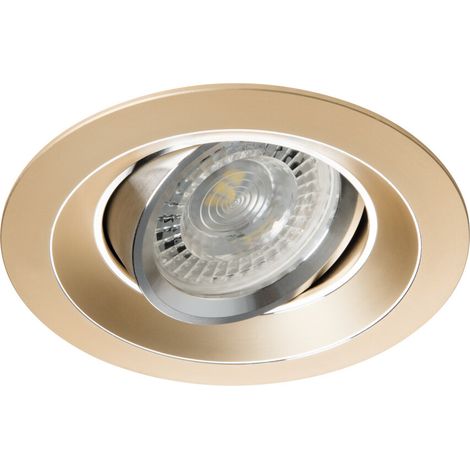 porta faretto incasso colie oro orientabile alluminio 1 luce (1/5)