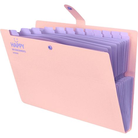 Trieur A4 avec 13 compartiments accordéon porte document support extensible imperméable plastique organiseur pour bureau école (1/5)