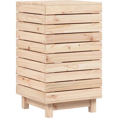 Maison Exclusive - Wäschetruhe 44x44x76 cm Massivholz Kiefer (1/5)