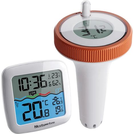 Thermomètre de piscine numérique, thermomètre de piscine flottant, thermomètre à eau, thermomètre flottant pour piscine/jacuzzi/aquarium (1/5)