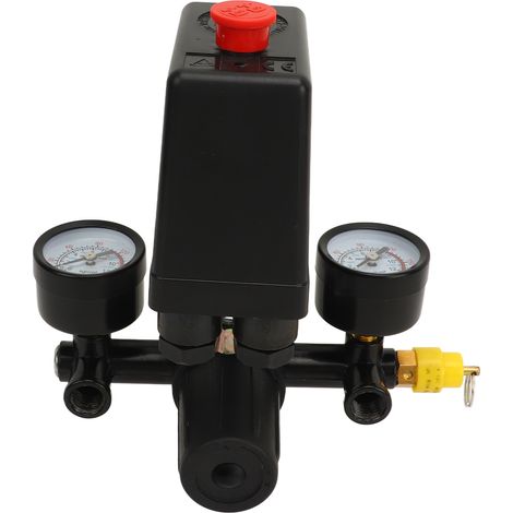 Pressostat de compresseur d'air FBANG, vanne de régulation, raccord rapide 3 en 1, style UE, fournitures pour compresseur d'air (1/5)