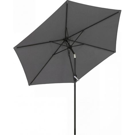 Sonnenschirm für Terrasse und Garten, 270 cm, UV-Schutz 50+, Dunkelgrau