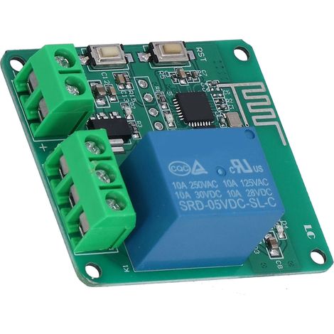 Module relais WiFi sans fil, carte de commande à distance, accessoire de commande, 5 V CC, 10 A, ESP82661 canal (1/5)