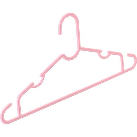 Lot de 20 cintres en plastique antidérapants pour séchage de vêtements en extérieur (rose, blanc, vert, bleu) (1/5)