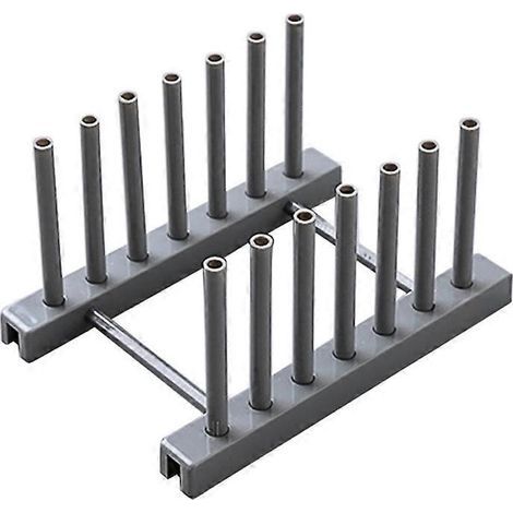 Égouttoir à vaisselle en plastique, support pour assiettes, porte-couvercles, organisateur de couvercles (gris)-17.00X12.00X9.50CM-Grey (1/2)