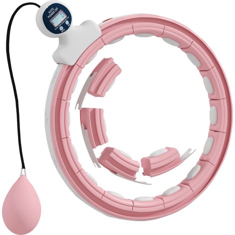 Hula Hoop Cerceau avec Picots de Massage ajustable de 76 à 113 cm de tour de taille 16 segments amovibles, fitness