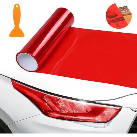 Scheibentönungsfolie Auto Rot 120x30cm für Scheinwerfer & Rückleuchten (1/5)