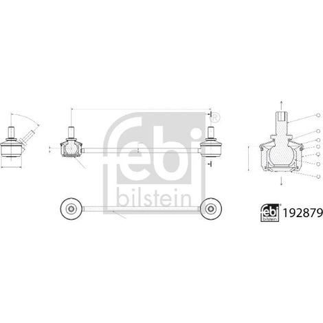 Entretoise/tige, stabilisateur FEBI BILSTEIN 192879 HYUNDAI 55530-3U900 (1/2)
