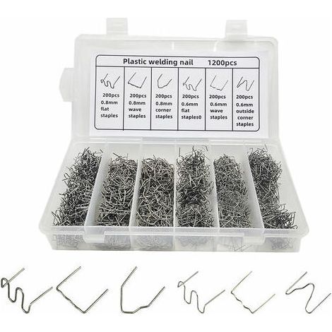 Agrafes Chaudes De Réparation En Plastique Automatique Pour La Réparation De Soudure En Plastique De Pare-Chocs De Voiture, 1200PCS (1/5)