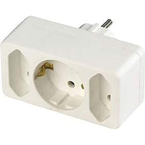 Rev Transition Plug 2-Fold 1 Safety Contact White