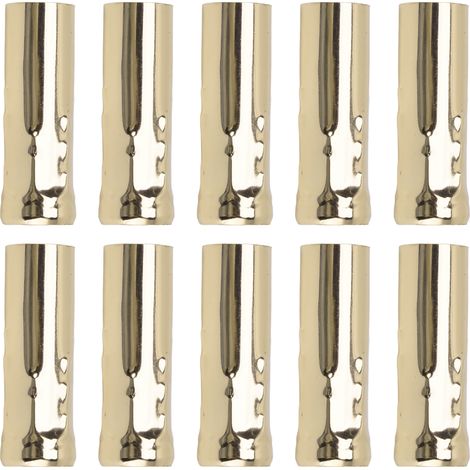Tube métallique E14 pour support de lampe à bougie, accessoires d'éclairage de Base 25x80mm doré 10 pièces