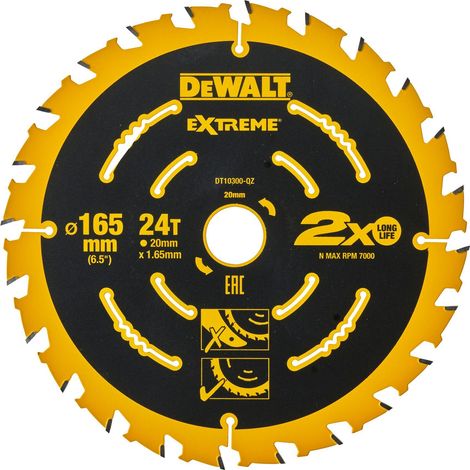 DeWalt DT10300-QZ Kreissägeblatt 165 mm Silber