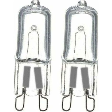 Ampoule halogène G9 dimmable 40 W Blanc chaud 2800 K 1000 lumens Angle de diffusion 360° Pack de 2 pièces (1/4)