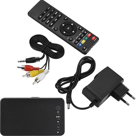 Lecteur multimédia HDMI 1080P avec télécommande infrarouge et alimentation 110V-240V (USS) (1/5)