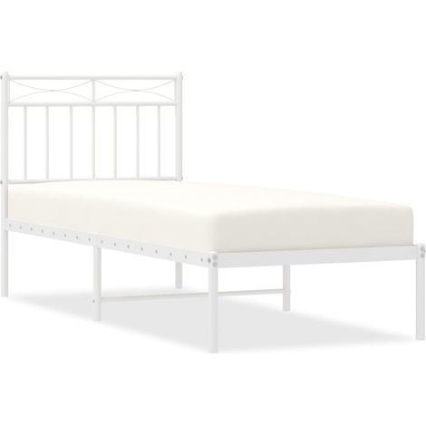 Maison Exclusive - Giroletto con Testiera Metallo Bianco 80x200 cm