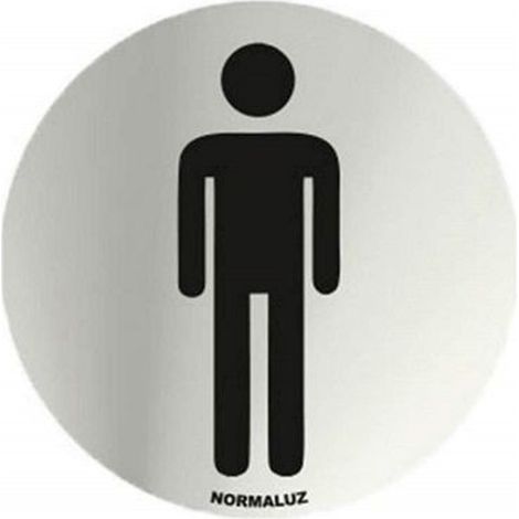 Cartel informativo redondo de acero inoxidable Servicio Masculino Ø70mm SEKURECO (1/4)