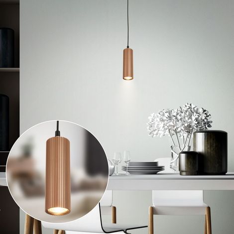 Briloner LED Pendelleuchte Höhenverstellbar Ø10x120 cm GU10 Fassung max. 9W Coffee-Warm Grey - Hängelampe Esszimmer Esstisch Wohnzimmer (1/5)