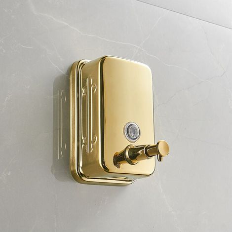 Dispenser di sapone da parete Golden Baroom, dispenser di sapone liquido per le mani/dispenser di sapone da cucina - 500 ml, di DEBUNS (1/5)
